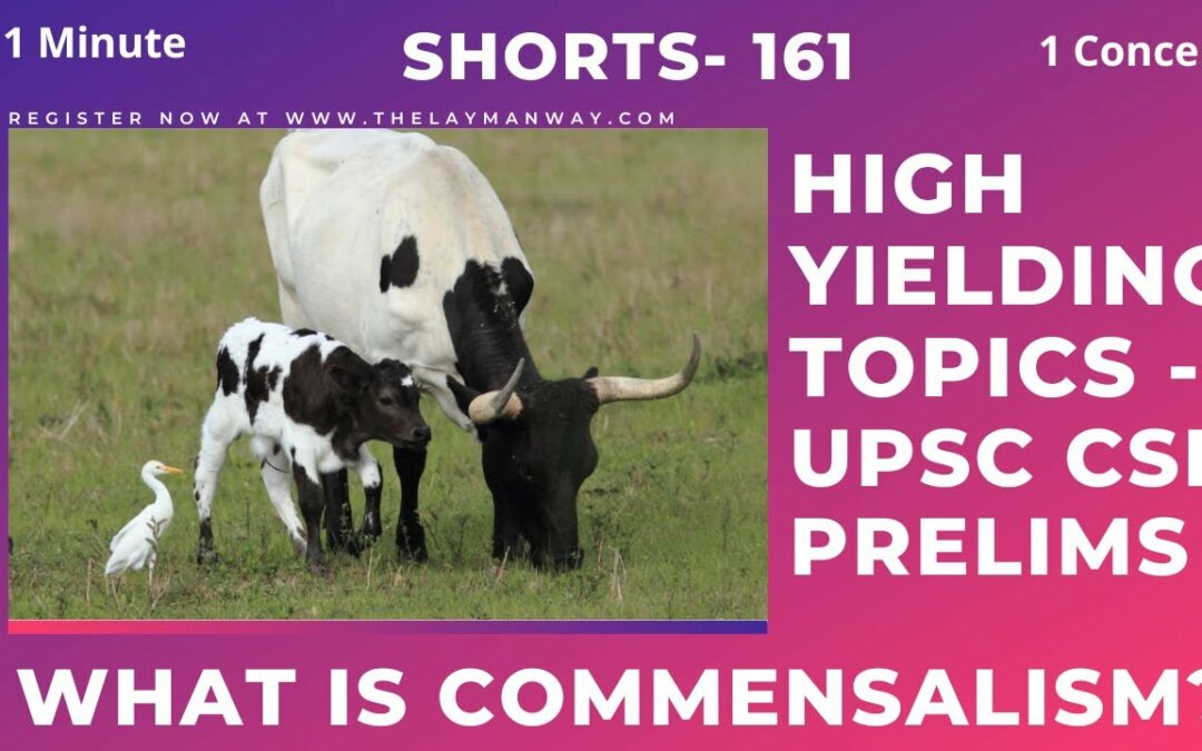 What is Commensalism Biotic Interaction Explained for UPSC Prelims #shorts #ias #environment #psc
