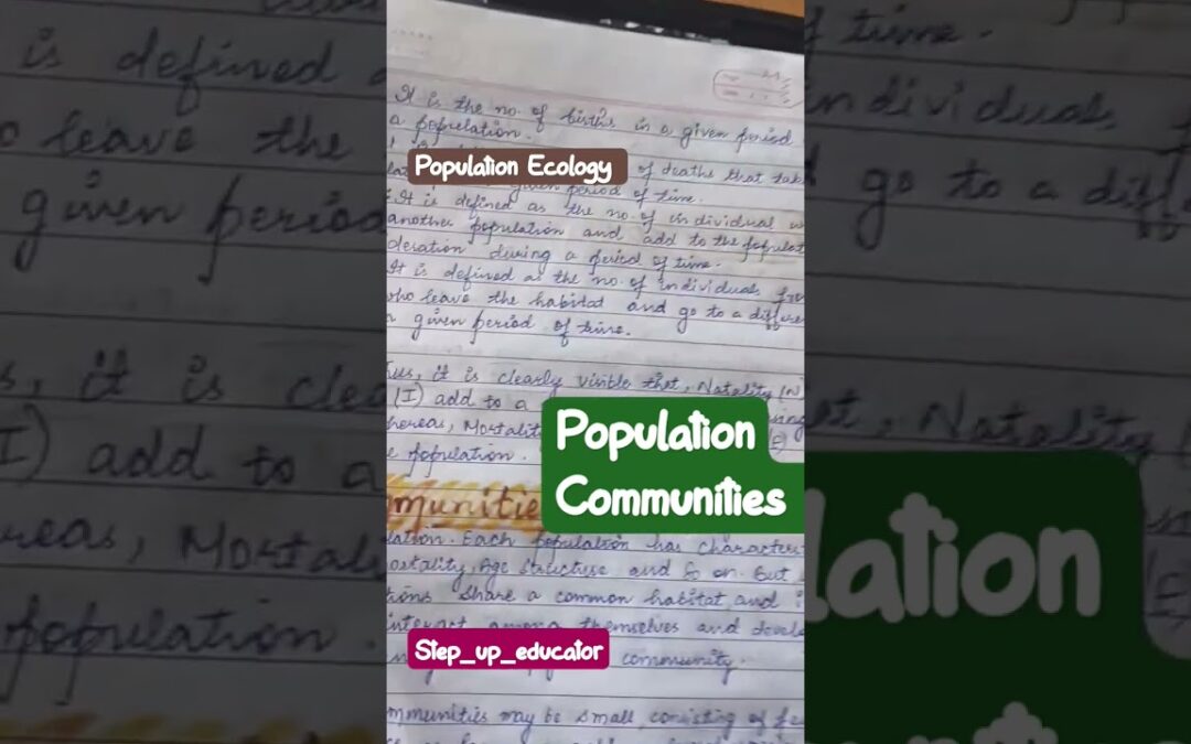 population Ecology #ecology #population #community #shorts #neet #2023shorts #topic #class#neet2023