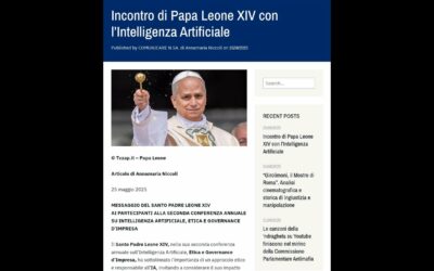 Incontro di Papa Leone XIV con l’Intelligenza Artificiale