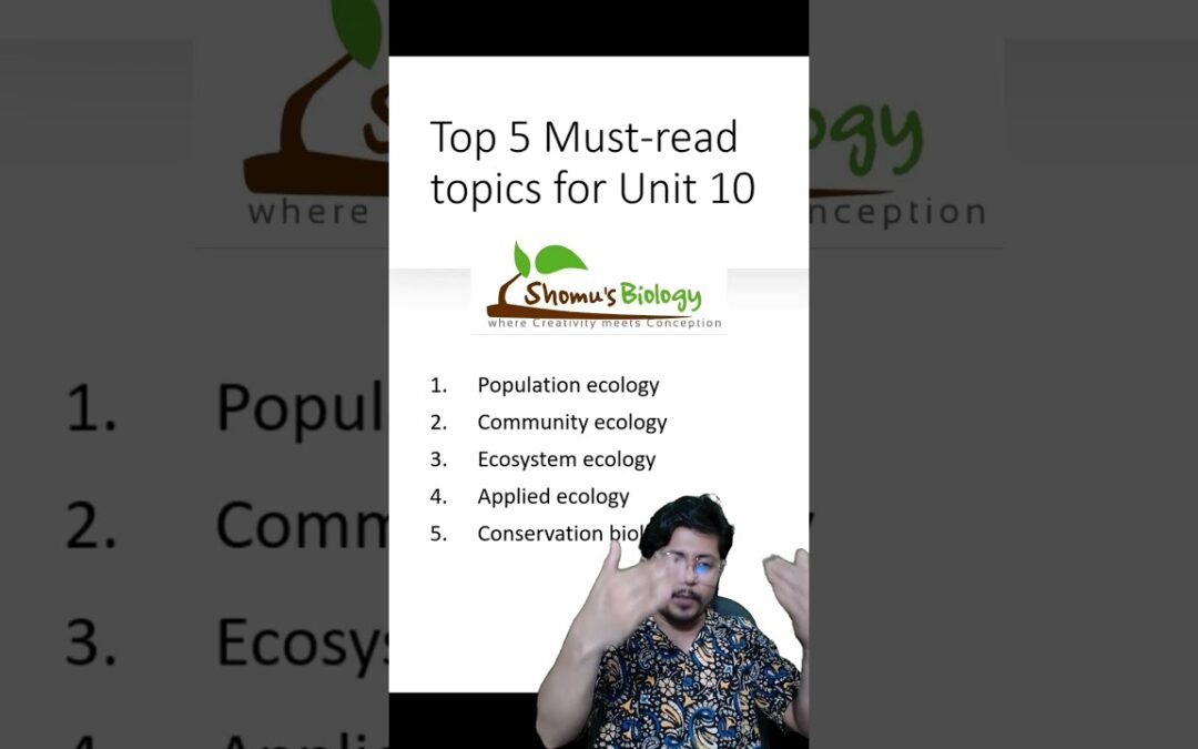 csir net life science unit 10 ecology | most important topics from the syllabus