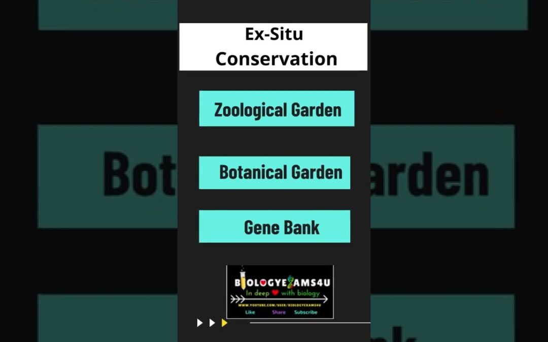 In-Situ and Ex-Situ Conservation of Biodiversity |#biodiversityandconservation  #biologyexams4u